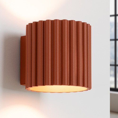 Applique murale cannelé terracotta - Aura