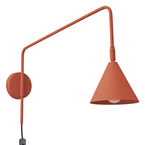 Applique murale à bras orientable terracotta - Nox