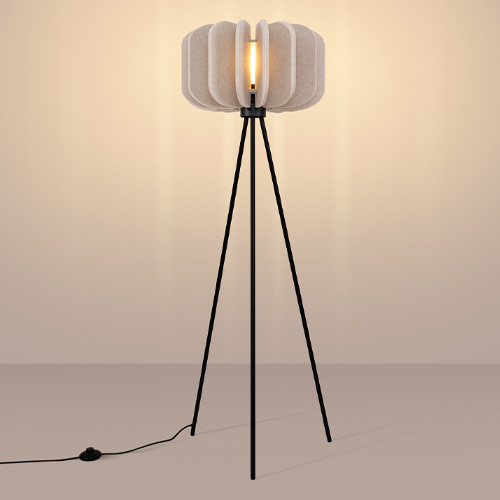 Lampadaire en feutre beige 45cm - Mula