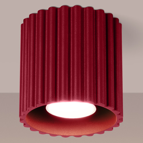 Plafonnier cannelé Bordeaux - Aura