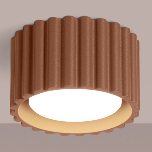 Plafonnier cannelé moka - Aura