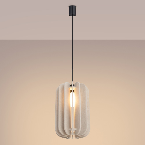 Suspension en feutre beige 27 cm - Mula