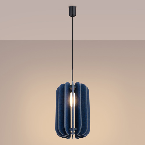 Suspension en feutre bleu marine 27 cm - Mula