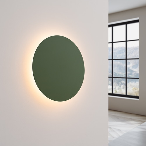 Applique murale ronde vert olive LED 3000K - Borgen