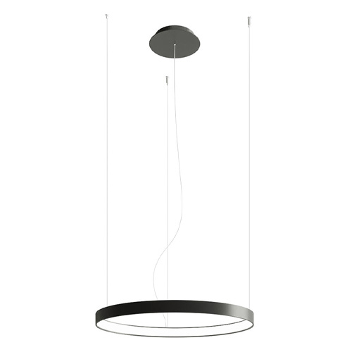Suspension ronde noire à Led 55 cm - 3000K - Rio