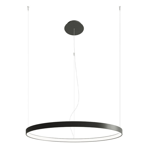 Suspension ronde noire à Led 78 cm - 4000K - Rio