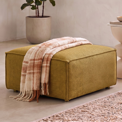 NE PAS ACTIVER - Pouf en tissu chenille bronze - Harper