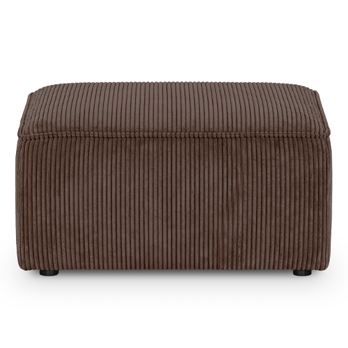Pouf en velours côtelé moka - Harper