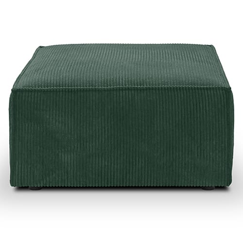 Pouf en velours côtelé vert forêt - Asti