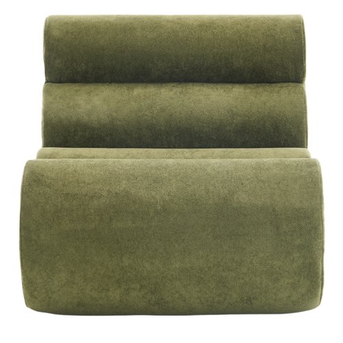 Chauffeuse compressée en tissu chenille vert kaki - Billie