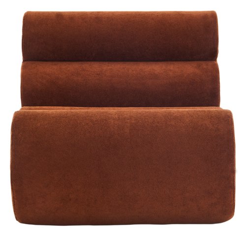 Chauffeuse compressée en tissu chenille rouille - Billie