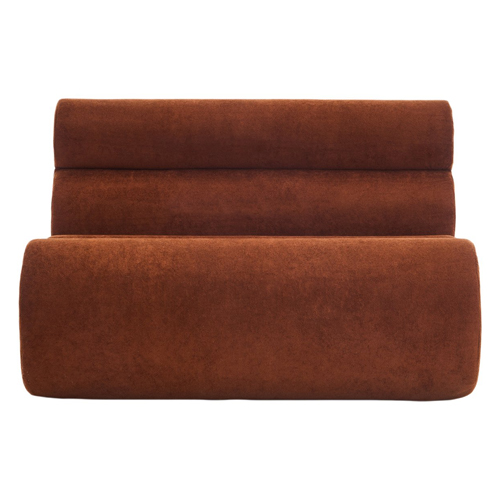 Banquette compressée 2 places en tissu chenille rouille - Billie