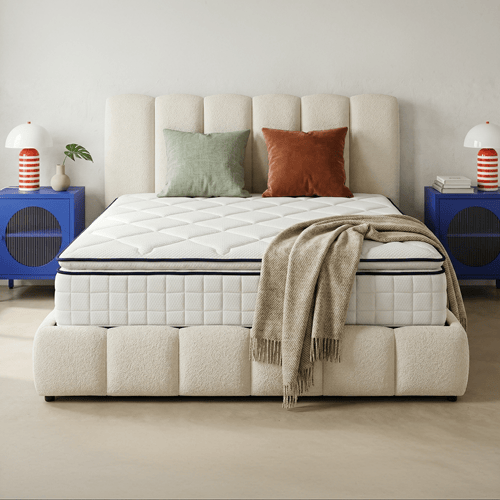 Matelas à ressorts ensachés 140x190 cm avec surmatelas intégré - Confort Palace