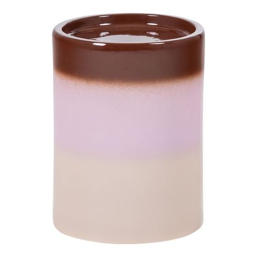 Table d'appointronde en céramique rose / brun Ø35- Ollo