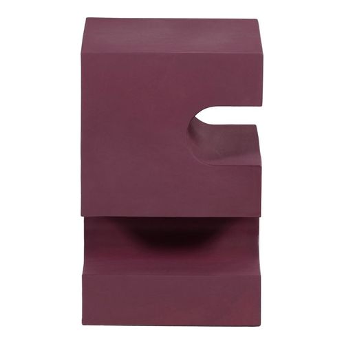 Table d'appoint sculpturale en métal laqué violet/brun 30 cm - Jessa