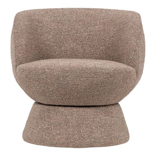 Fauteuil pivotant en tissu bouclé brun - Shuffle