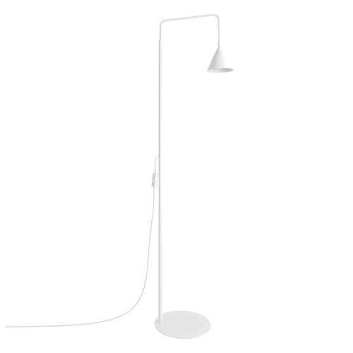 Lampadaire en métal blanc 165 cm - Nox