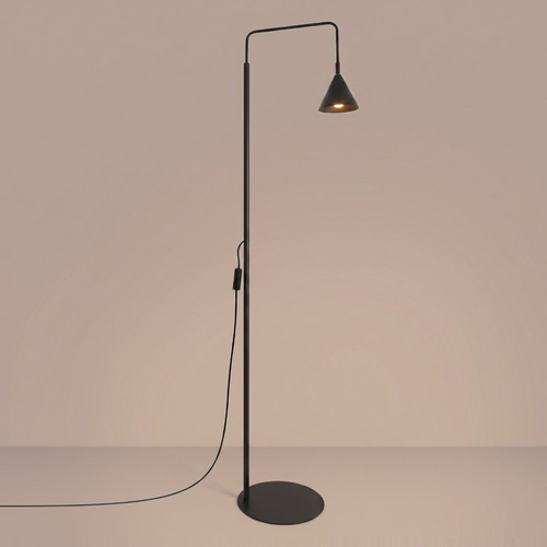 Lampadaire en métal noir 165 cm - Nox