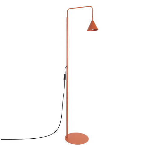 Lampadaire en métal terracotta 165 cm - Nox
