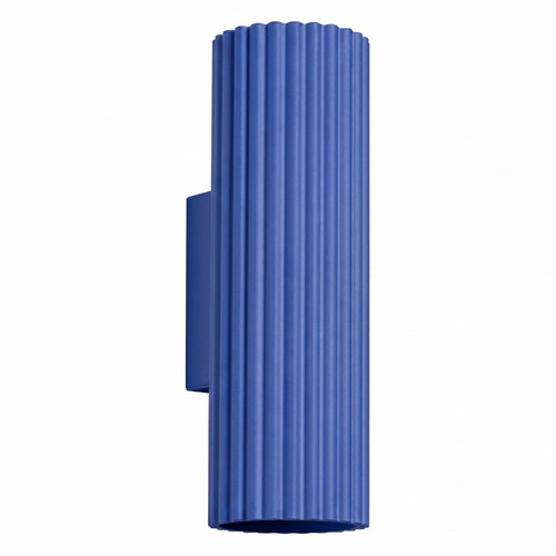 Applique en aluminium cannelé 20 cm bleu - Karbon