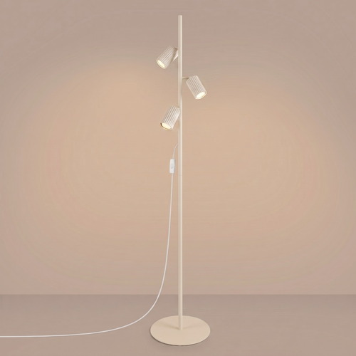 Lampadaire en aluminium beige 155 cm 3 lumières - Karbon