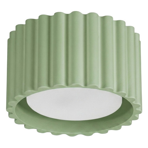 Plafonnier cannelé vert sauge - Aura