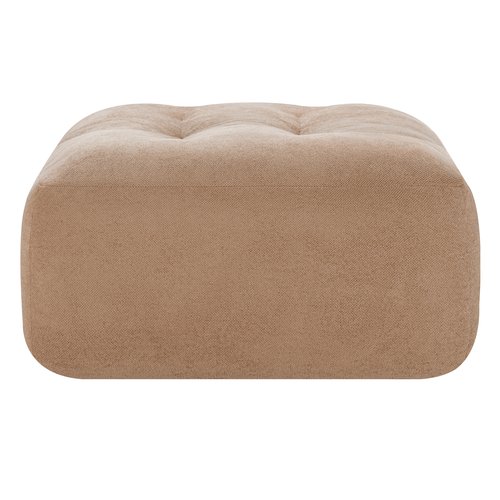 Pouf compressé en tissu chenille moka - Nido