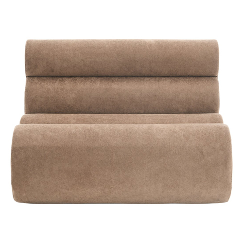 Banquette compressée 2 places en tissu chenille moka - Billie
