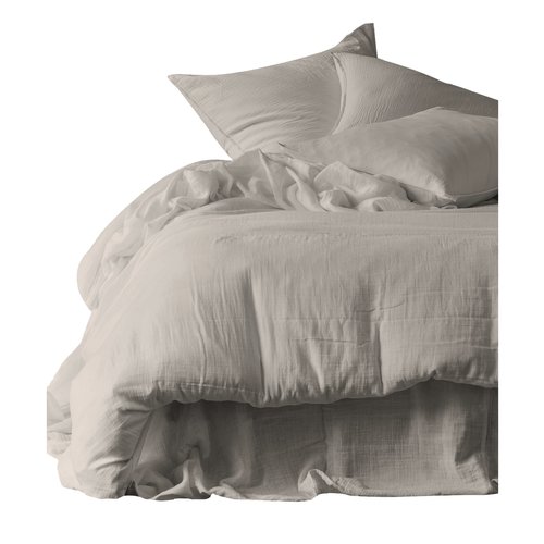 Lot de 2 Taies d'oreiller en gaze de coton lavé lin 50 x 70 cm - Mykonos