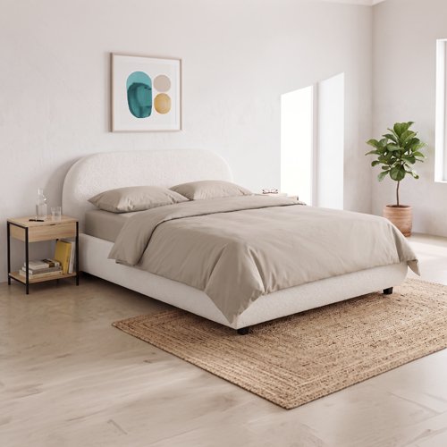 Drap Housse en percale de coton lin 180x200 cm - Venezia