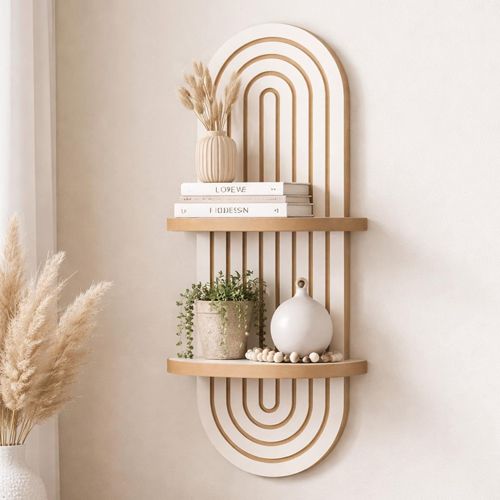 Étagère murale 2 niveaux blanche 26 cm - Sano