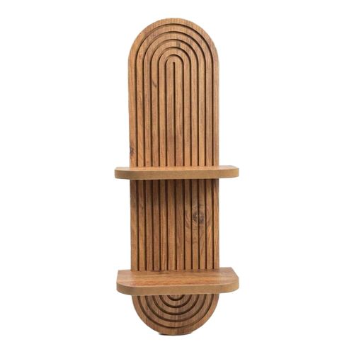 Étagère murale 2 niveaux effet chêne 26 cm -Sano
