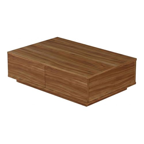 Table basse 2 portes effet noyer 90 cm - Vona