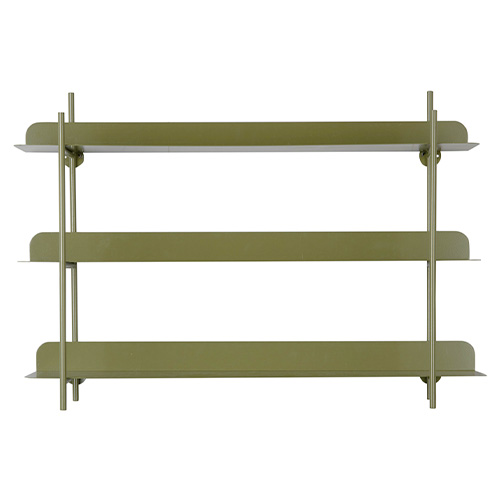 Etagère murale en métal vert kaki - Riqueza