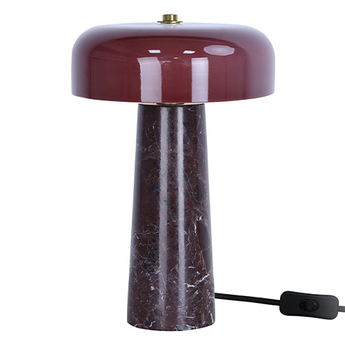 Lampe à poser en marbre bordeaux - Lazio