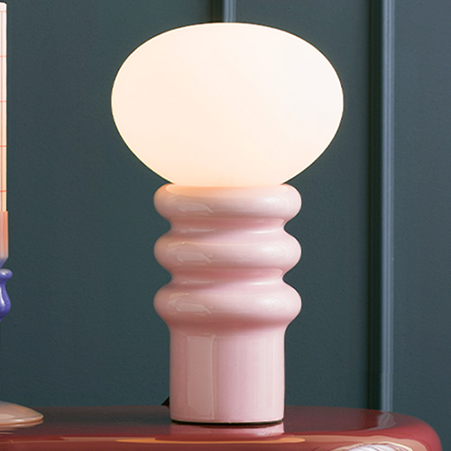 Lampe à poser rétro rose pâle - Catania