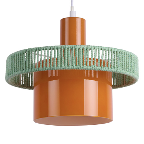 Suspension bicolore orange & vert amande - Firenze