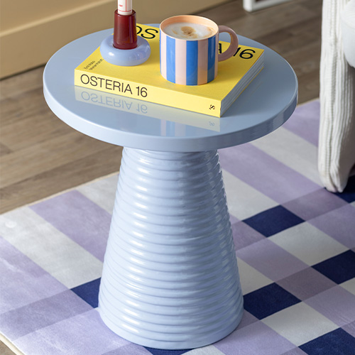Table d'appoint en métal bleu pâle - Catania