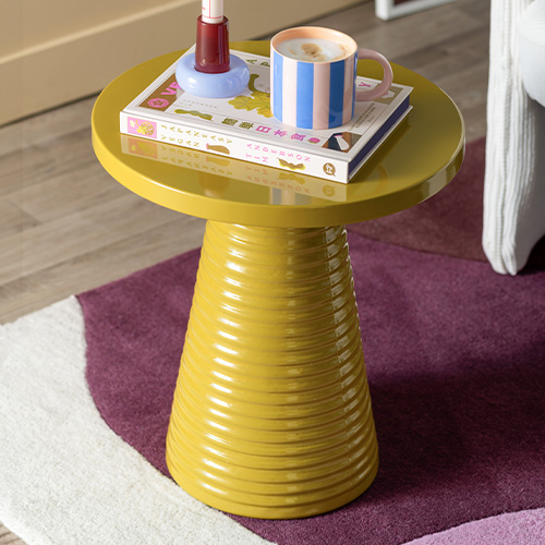 Table d'appoint en métal vert olive - Catania