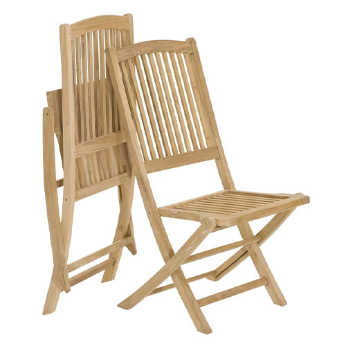 Lot de 2 chaises Lombock en teck – Collection Fun