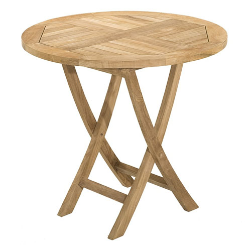 Table ronde pliante en teck ?80cm – Collection Fun