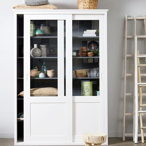 Armoire 2 portes en pin blanc - Collection Vince - Woood