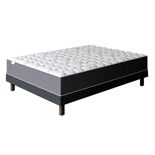 Ensemble matelas mémoire + sommier 140x190 Memo HR Hbedding - Mousse ergo, mousse HR 35kg et mousse effet mémoire de forme