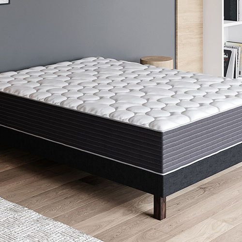 Ensemble matelas mémoire + sommier 140x190 Memo HR Hbedding - Mousse ergo, mousse HR 35kg et mousse effet mémoire de forme