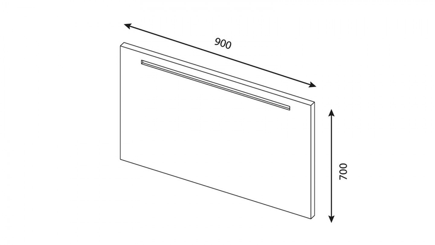 Meuble de salle de bain suspendu vasque intégrée 90cm 2 tiroirs Blanc + miroir + colonne ouverture gauche - Swing