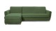 Canapé d'angle convertible réversible 5 places en velours vert forêt - Ouverture express - Couchage quotidien - Leandro