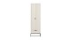 Buffet haut 2 portes 1 tiroir en bois laqué gris clair 60 cm - Silas