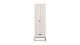 Buffet haut 2 portes 1 tiroir en bois laqué gris clair 60 cm - Silas