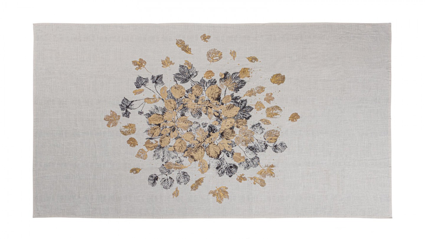 Nappe en coton blanc cassé 135x250cm - Sunset