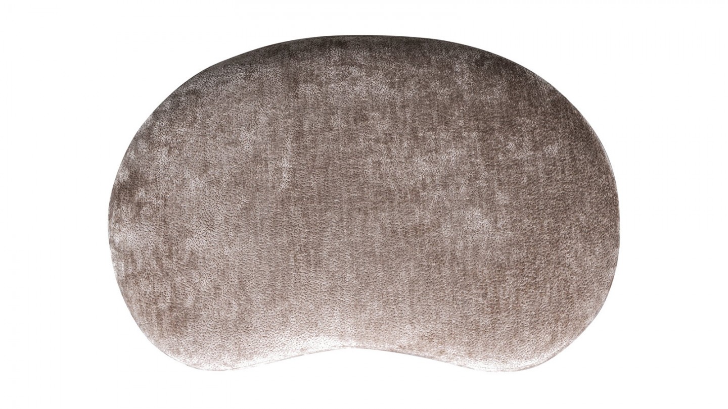 Pouf modulable en tissu chenille Taupe - Popular